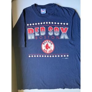 VTG 90s Hanes Boston Red Sox T Shirt Single Stitch Navy XL 1993 MLB USA